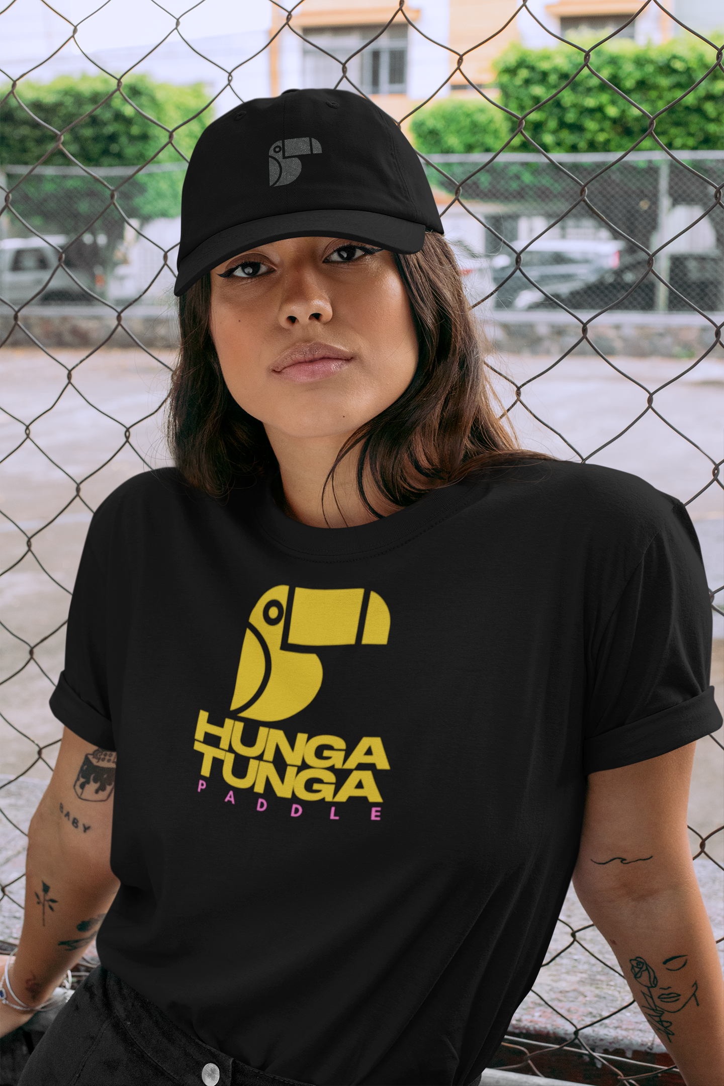 Team Paddle Tee | Mustard Icon | Black (Unisex)