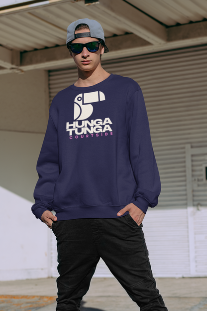 Courtside Sweatshirt | Vintage White Print | True Navy [Unisex]