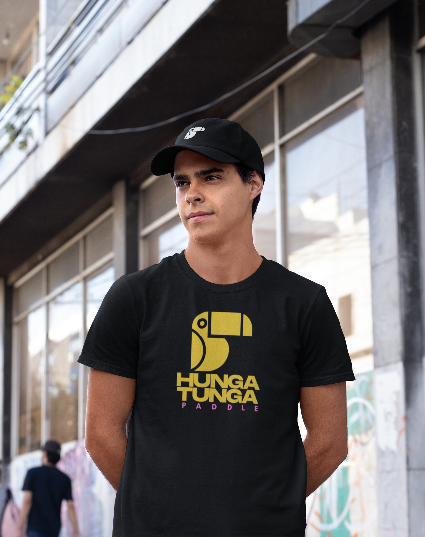 Team Paddle Tee | Mustard Icon | Black (Unisex)