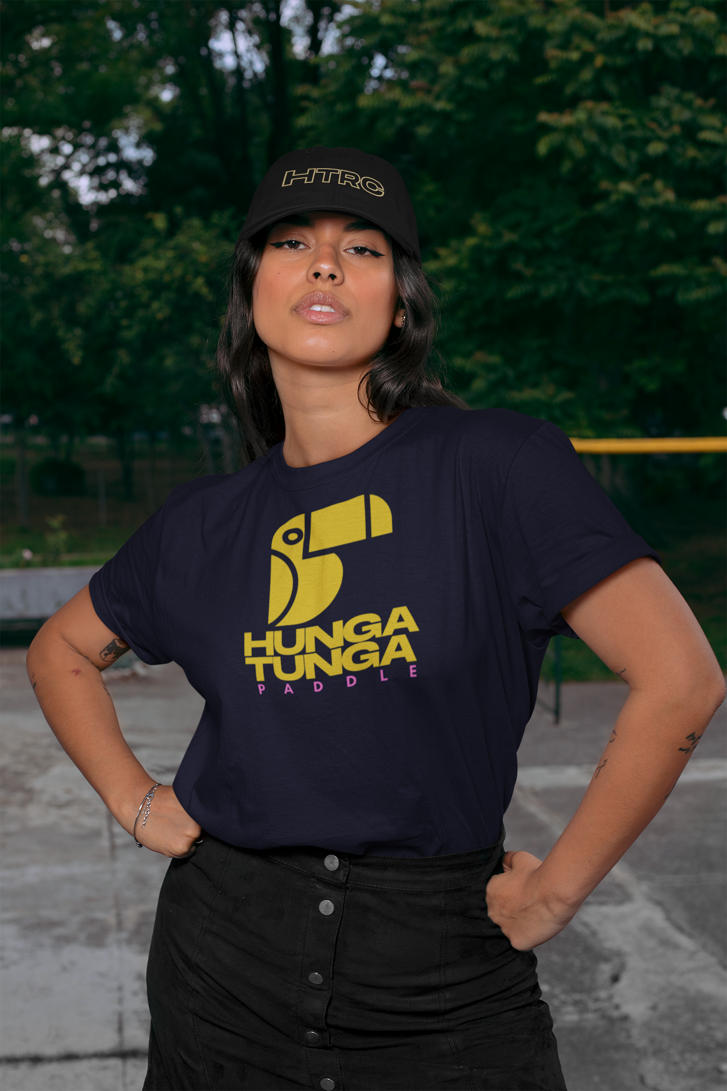 Team Paddle Tee | Mustard Icon | French Navy (Unisex)