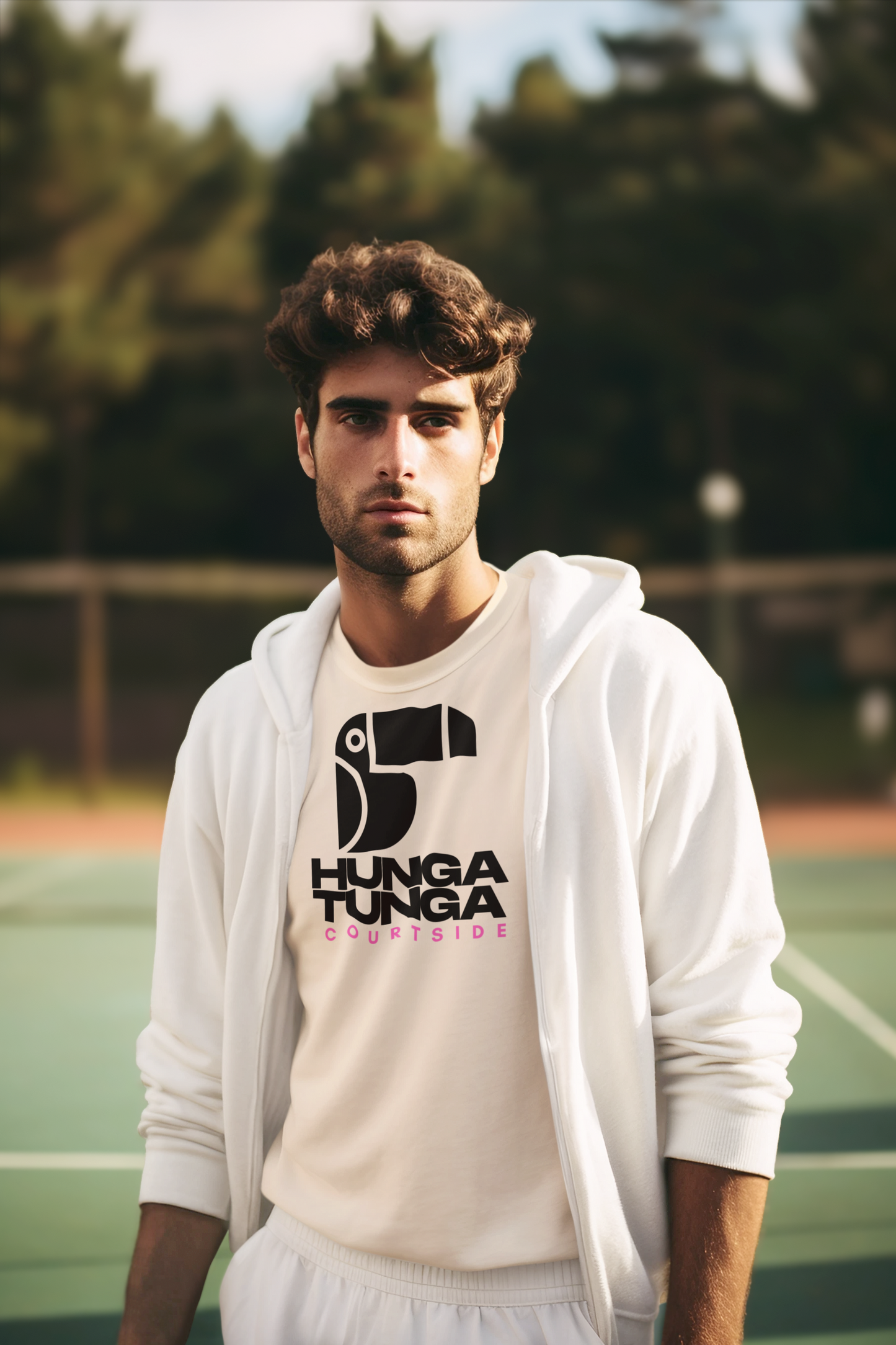 Courtside Tee | Black Icon | Vintage White (Unisex)